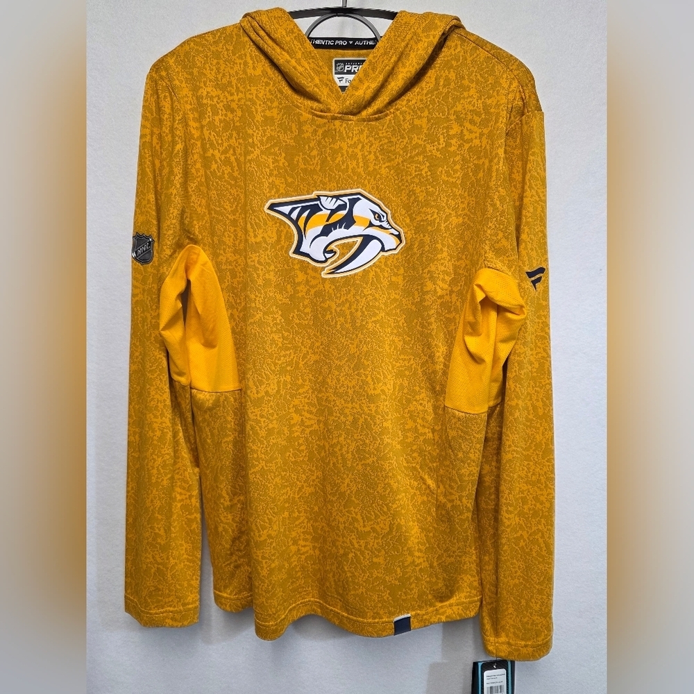 Fanatics Nashville Predators Authentic Pro NHL Gold Hoodie Mens Size Medium - Picture 2 of 13